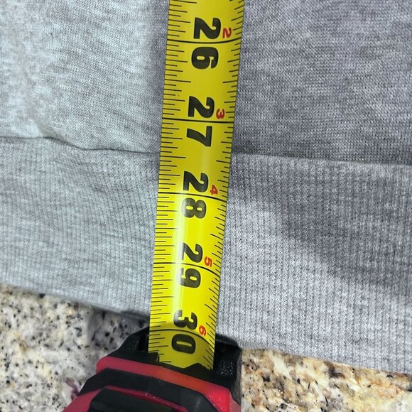 Gray Hoodie XL USA Flag Drawstring Hood Kangaroo Pocket Unbranded Fleece Lined - Picture 5 of 6